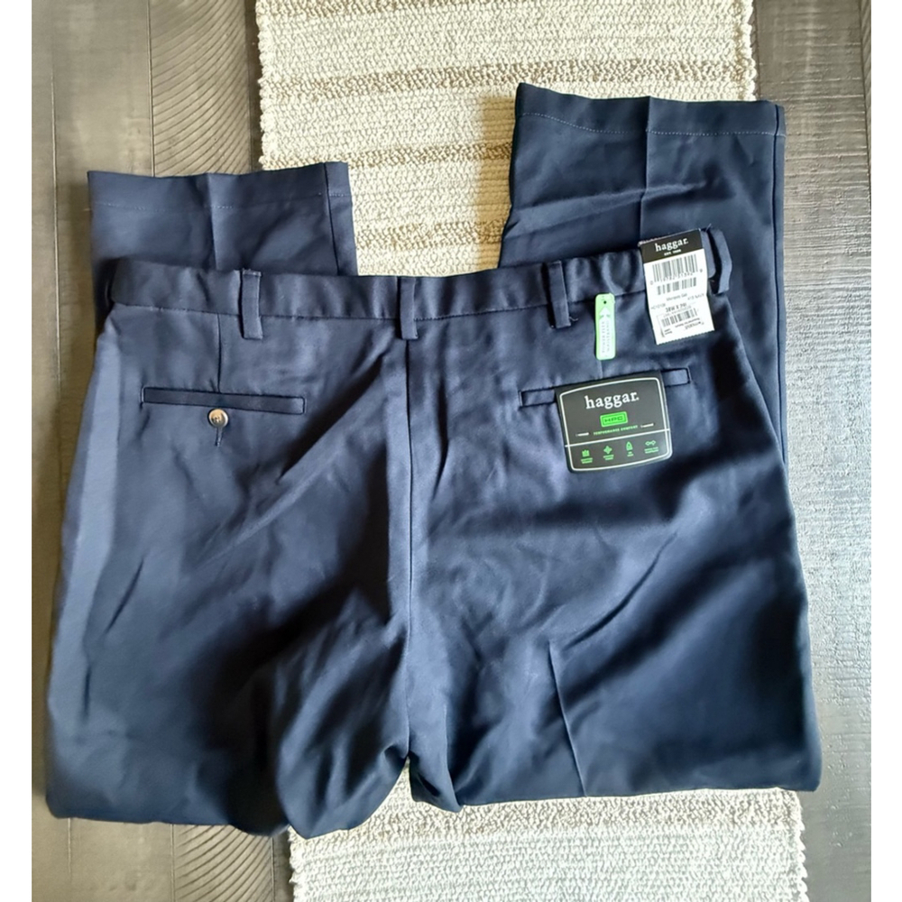Men's Haggar Dress Pants 38W x 29L Navy